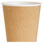 Genuine Joe Hot Cups, Rippled, 16 oz, 125/BD, Brown (GJO11257BD) View Product Image