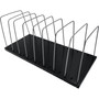 Huron Metal Wire Vertical Slots Organizer/Sorter - 8 Compartment(s) - Vertical - 7.50" Height x 18.25" Width x 8" Depth - Black Product Image 