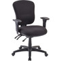 Lorell Accord Series Mid-Back Task Chair - Black Seat Color - Polyester Seat Material - Black Frame Color Product Image 