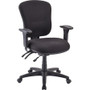 Lorell Accord Series Mid-Back Task Chair - Black Seat Color - Polyester Seat Material - Black Frame Color Product Image 