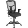 Lorell Executive Mesh High-back Swivel Chair - Black Seat Color - Fabric Seat Material - Steel Frame Material - Black Product Image 