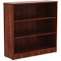 Lorell Laminate Bookcase - 3 Shelf(ves) - 36" Height x 36" Width x 12" Depth - Sturdy, Adjustable Feet, Adjustable Shelf - Thermofused Laminate (TFL) - Cherry Product Image 