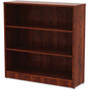 Lorell Laminate Bookcase - 3 Shelf(ves) - 36" Height x 36" Width x 12" Depth - Sturdy, Adjustable Feet, Adjustable Shelf - Thermofused Laminate (TFL) - Cherry Product Image 