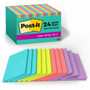 Post-it Super Sticky Notes - Supernova Neons Color Collection - 4" Flag/Note Width x 6" Flag/Note Length - Rectangle - 45 Sheets per Pad - Blue, Green, Pink, Lilac Product Image 