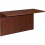 Lorell Essentials Series Bridge - 29.5" Height x 41.6" Width x 23.6" Depth x 1" Thickness - Finish: Laminate, Mahogany - Grommet, Modesty Panel, Cord Management, Durable - For Office Product Image 