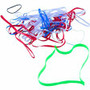 Conserve PlastiBands ASSORTED Sizes 100 Pack ASSORTED Colors - Latex-free, Strong - Polyurethane - Assorted Product Image 