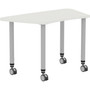 Lorell Table, Trapezoid, Height-Adj, 60"x23.62"x26-5/8"-33-5/8", GY (LLR69583) View Product Image