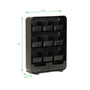 Mind Reader Baggy Nine-Drawer Tea Bag and Accessory Holder, 10.24 x 4.33 x 13.11, Black View Product Image