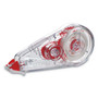 Universal Correction Tape, Mini Economy, Non-Refillable, Clear/Red Applicator, 0.25" x 275", 10/Pack (UNV75611) View Product Image