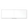 Ghent Non-Magnetic Whiteboard with Aluminum Frame, 144.63 x 48.47, White Surface, Satin Aluminum Frame, Ships in 7-10 Business Days (GHEM24124) View Product Image