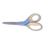 Westcott Titanium Bonded Scissors, 8" Long, 3.5" Cut Length, Gray/Yellow Straight Handle (ACM15917) View Product Image