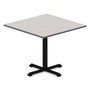 Alera Reversible Laminate Table Top, Square, 35.38w x 35.38d, White/Gray (ALETTSQ36WG) View Product Image
