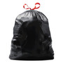 Glad Drawstring Large Trash Bags, 30 gal, 1.05 mil, 30" x 33", Black, 15 Bags/Box, 6 Boxes/Carton (CLO78966) View Product Image