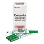 Crayola Broad Line Washable Markers, Broad Bullet Tip, Green, 12/Box (CYO587800044) View Product Image