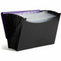Smead Letter Expanding File - 8 1/2" x 11" - 12 Pocket(s) - Purple, Black Product Image 