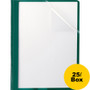Oxford Clear Front Report Cover, Three-Prong Fastener, 0.5" Capacity, 8.5 x 11, Clear/ Hunter Green, 25/Box View Product Image