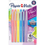 Paper Mate Flair Medium Point Pens - Medium Pen Point - Yellow, Sky Blue, Lilac, Blueberry Bubble Gum, Papaya, Guava Ink - Water Based Product Image 