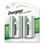 Energizer NiMH Rechargeable D Batteries, 1.2 V, 2/Pack (EVENH50BP2) View Product Image