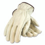 PIP Economy Grade Top-Grain Cowhide Leather Drivers Gloves, Medium, Tan View Product Image