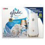 Glade Automatic Spray Starter Kit, Spray Unit and Refill, White/Gold, Clean Linen, 4/Carton (SJN329349) View Product Image