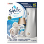 Glade Automatic Spray Starter Kit, Spray Unit and Refill, White/Gold, Clean Linen, 4/Carton View Product Image