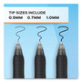 Paper Mate Profile Gel Pen, Retractable, Medium 0.7 mm, Assorted Ink and Barrel Colors, 4/Pack View Product Image