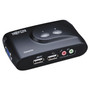Tripp Lite Compact USB KVM Switch with Audio and Cable, 2 Ports (TRPB004VUA2KR) View Product Image