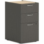 HON Mod HLPLPSBBF Pedestal - 28" Height x 15" Width x 20" Depth - 3 x Box, File Drawer(s) - Finish: Slate Teak Product Image 
