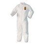 KleenGuard A40 Coveralls, White, Large, 25/Carton (KCC44303) View Product Image