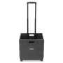 Universal Collapsible Mobile Storage Crate, Plastic, 18.25 x 15 x 18.25 to 39.37, Black (UNV14110) View Product Image