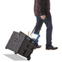 Universal Collapsible Mobile Storage Crate, Plastic, 18.25 x 15 x 18.25 to 39.37, Black (UNV14110) View Product Image
