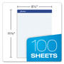 Ampad Quad Double Sheet Pad, Quadrille Rule (4 sq/in), 100 White 8.5 x 11.75 Sheets View Product Image
