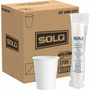 Solo 10 oz Paper Hot Cups - 10 fl oz - White - Paper - Hot Drink, Cold Drink, Beverage - 50/Pack Product Image 