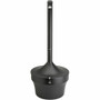Genuine Joe 4.25 Gal Fire-safe Smoking Receptacle - 4.25 gal Capacity - Powder Coated, Durable, Weather Resistant, Fire-Safe, Handle - 37" Height x 16" Width - Galvanized Steel - Black Product Image 