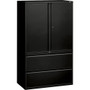 HON 800 Series Wide Lateral File with Storage Cabinet - 2-Drawer - 42" Width x 18" Depth x 64.2" Height - 2 x Shelf(ves) - 2 x Drawer(s) for File - 2 x Side Open Door(s) Product Image 