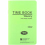 Wilson Jones Foreman's Time Book - Cloth Bound - 4.13" x 6.75" Sheet Size - White Sheet(s) - Green Cover Product Image 