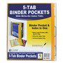 C-Line Binder Pocket With Write-On Index Tabs, 9.88 x 11.38, Assorted, 5/Set (CLI06650) View Product Image