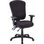 Lorell Contoured Managerial Task Chair - Black Seat Color - Polyester Seat Material - Black Frame Color Product Image 
