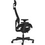 HON Ignition 2.0 4-Way Stretch Mesh Back/Seat Task Chair with Headrest, Supports Up to 300 lbs, 17" to 21" Seat, Black Seat/Base View Product Image