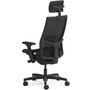 HON Ignition 2.0 4-Way Stretch Mesh Back/Seat Task Chair with Headrest, Supports Up to 300 lbs, 17" to 21" Seat, Black Seat/Base View Product Image