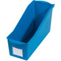 deflecto Antimicrobial Book Bin, 14.2 x 5.34 x 7.35, Blue View Product Image