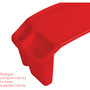 deflecto Antimicrobial Lap Desk, Rectangular, 23.35w x 12d x 8.53h, Red View Product Image