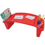 deflecto Antimicrobial Lap Desk, Rectangular, 23.35w x 12d x 8.53h, Red View Product Image