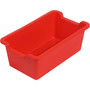 deflecto Antimicrobial Rectangle Storage Bin, Red View Product Image