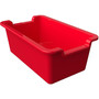 deflecto Antimicrobial Rectangle Storage Bin, Red View Product Image