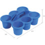 deflecto Little Artist Antimicrobial Six-Cup Caddy, Blue View Product Image
