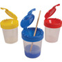 Antimicrobial No Spill Paint Cup, 3.46 w x 3.93 h, Blue (DEF39515BLU) View Product Image