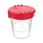 deflecto Antimicrobial No Spill Paint Cup, 3.46 w x 3.93 h, Red View Product Image