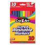 Cra-Z-Art Super Washable Markers, Fine Bullet Tip, Assorted Colors, 10/Set View Product Image