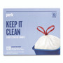 Perk Drawstring Tall Kitchen Trash Bags, 13 gal, 28" x 24", White, 120/Box View Product Image